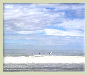 Surfing at Playa del Socorro